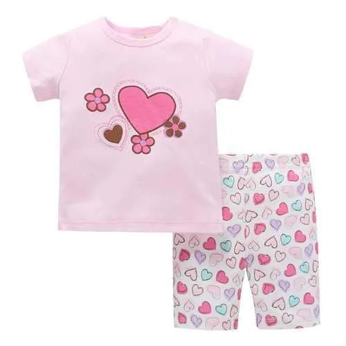 2Pcs Heart Soft Cotton Newborn Baby Sets