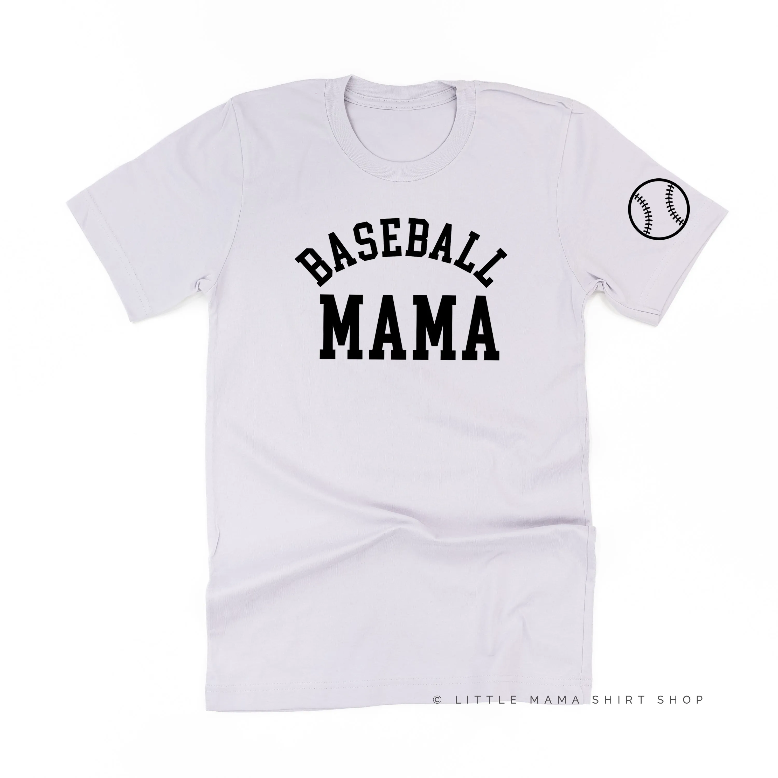 Baseball Mama - Baseball Detail on Sleeve - Unisex Tee