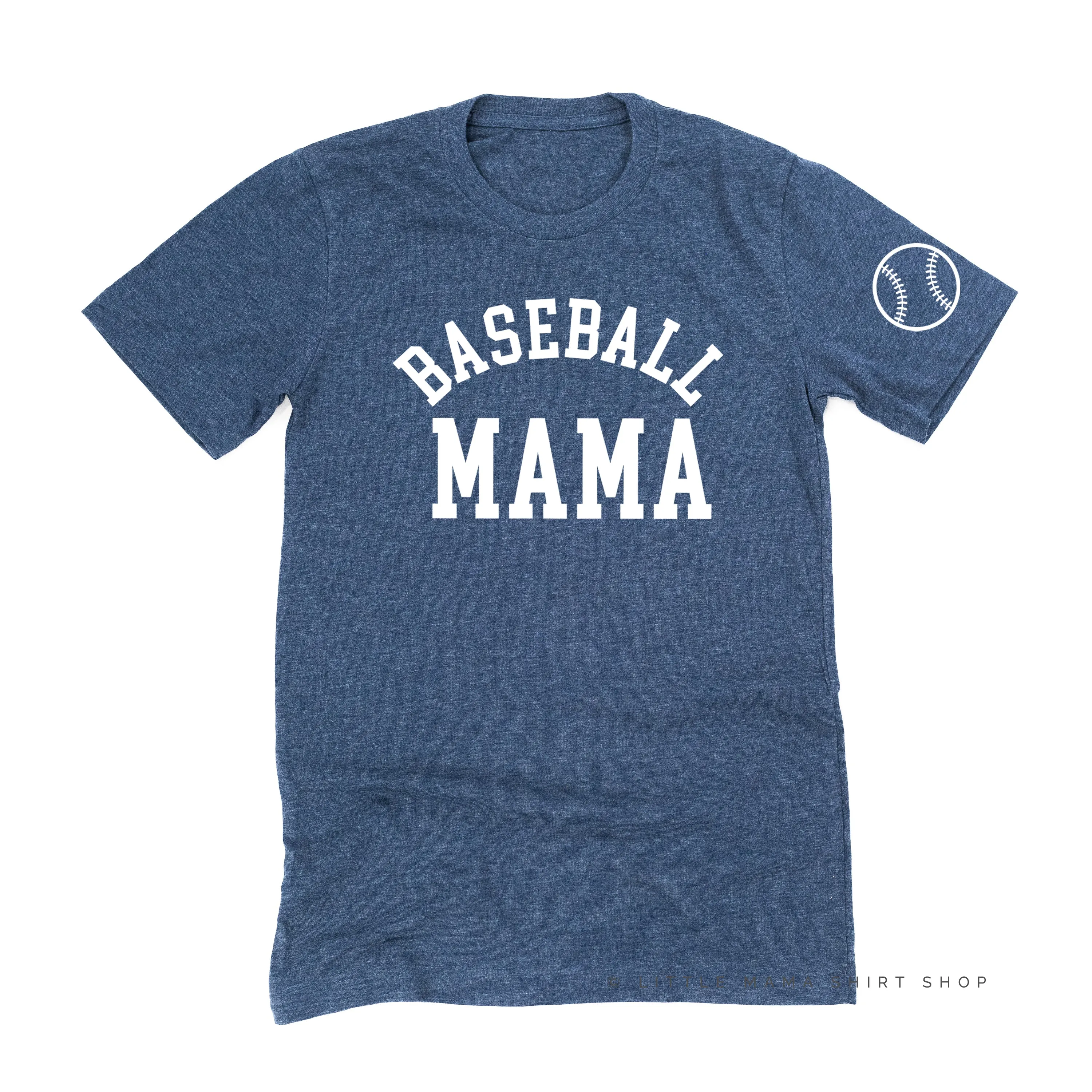 Baseball Mama - Baseball Detail on Sleeve - Unisex Tee