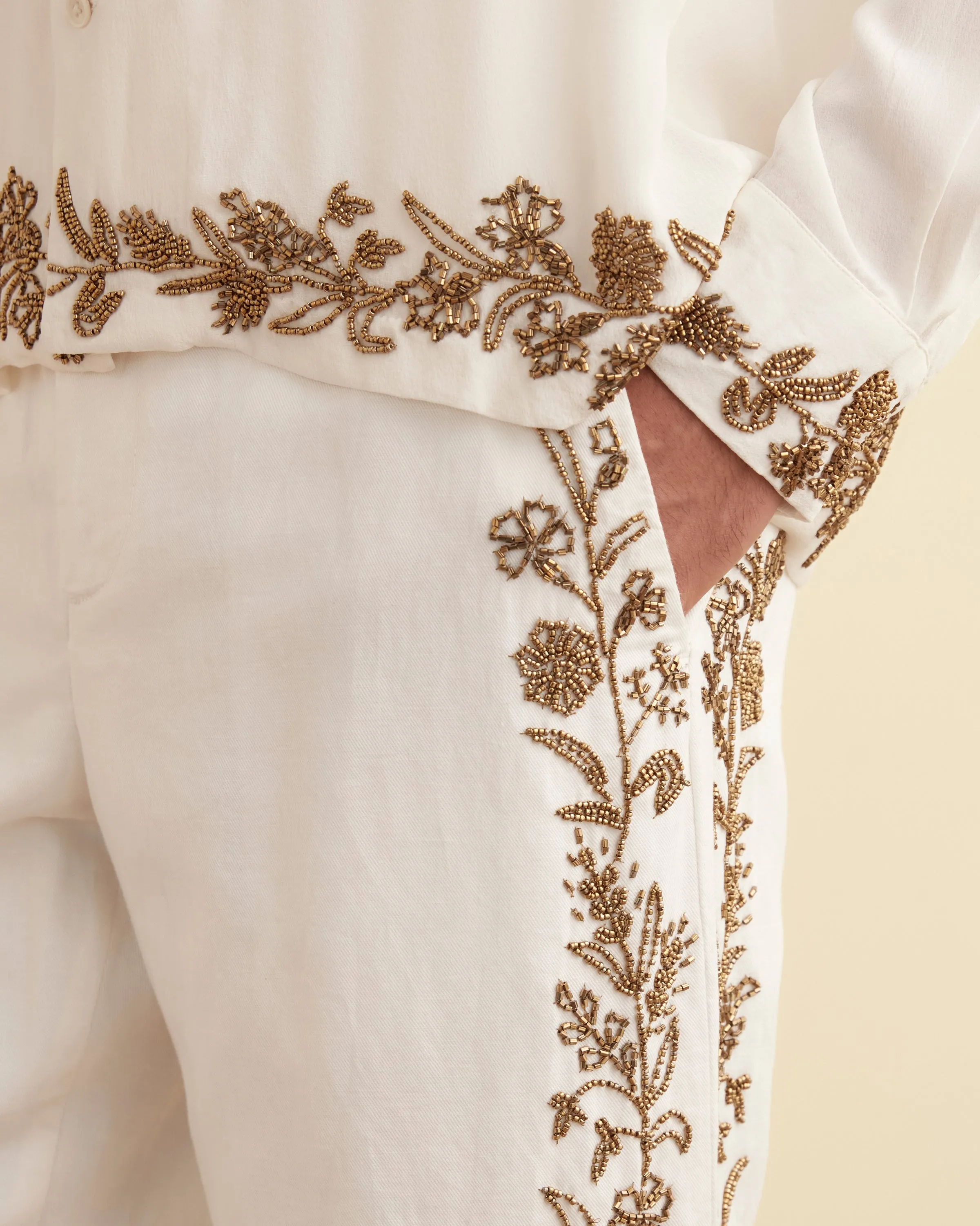 Beaded Wheat Flower Trousers