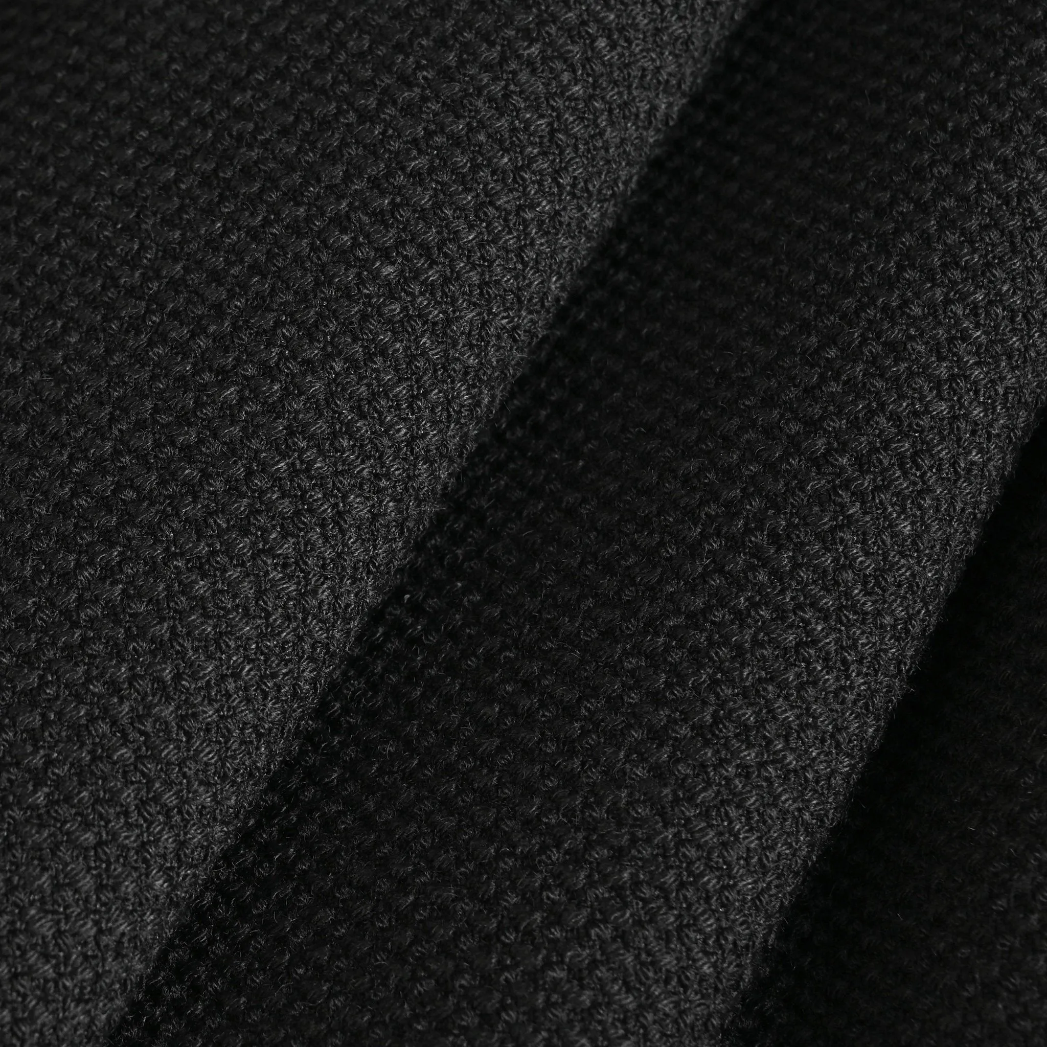 Black Honeycomb Tweed Fabric 95023