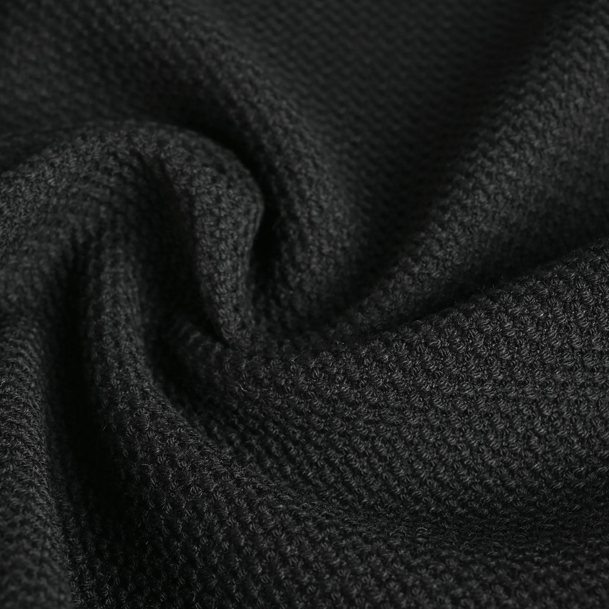 Black Honeycomb Tweed Fabric 95023