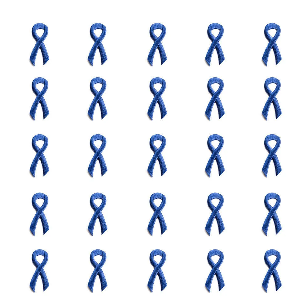 Blue Ribbon Embroidered Stick-ons - 25-pack