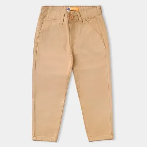 Boys Cotton Pant Solid-Sand