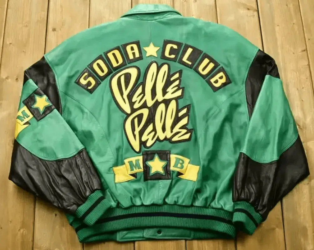 Buy Best New Hot Style Pelle Pelle Soda Club Green Leather Jacket For Sale