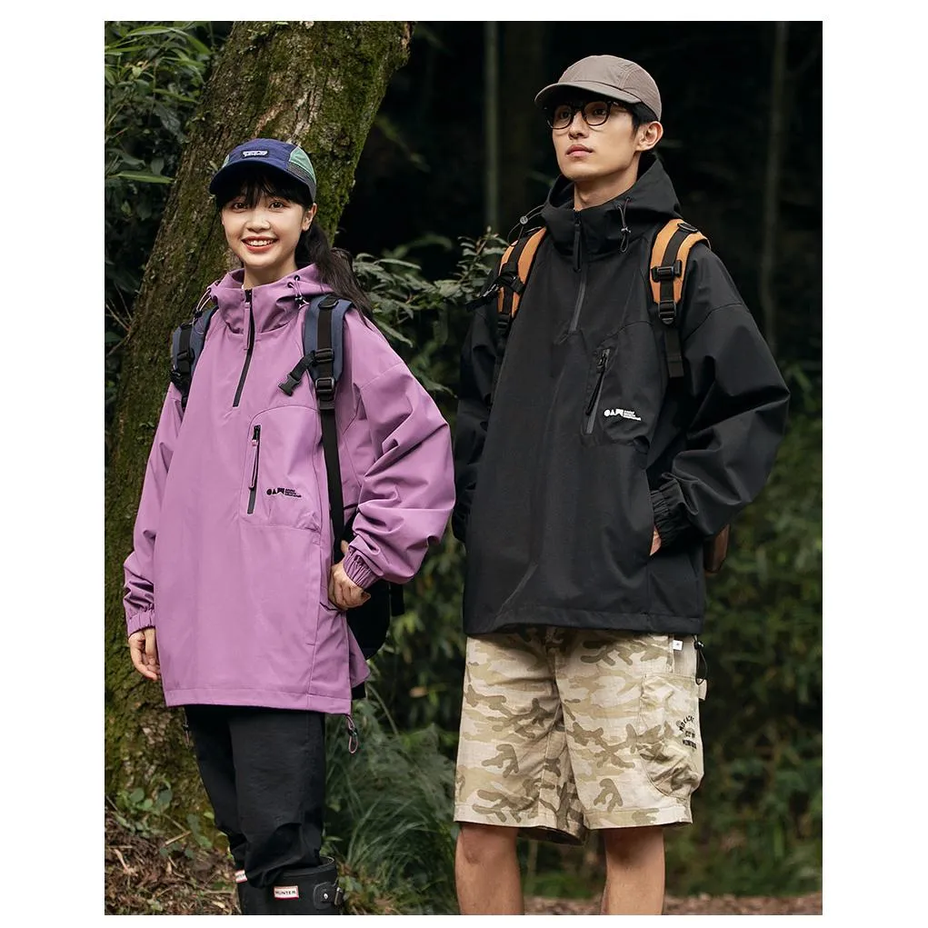 Camping Outdoor Windproof Trendy Raincoat Hooded Jacket