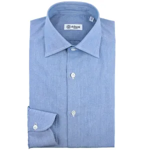 Chambray Semi Spread Shirt - Blue - Regular Fit