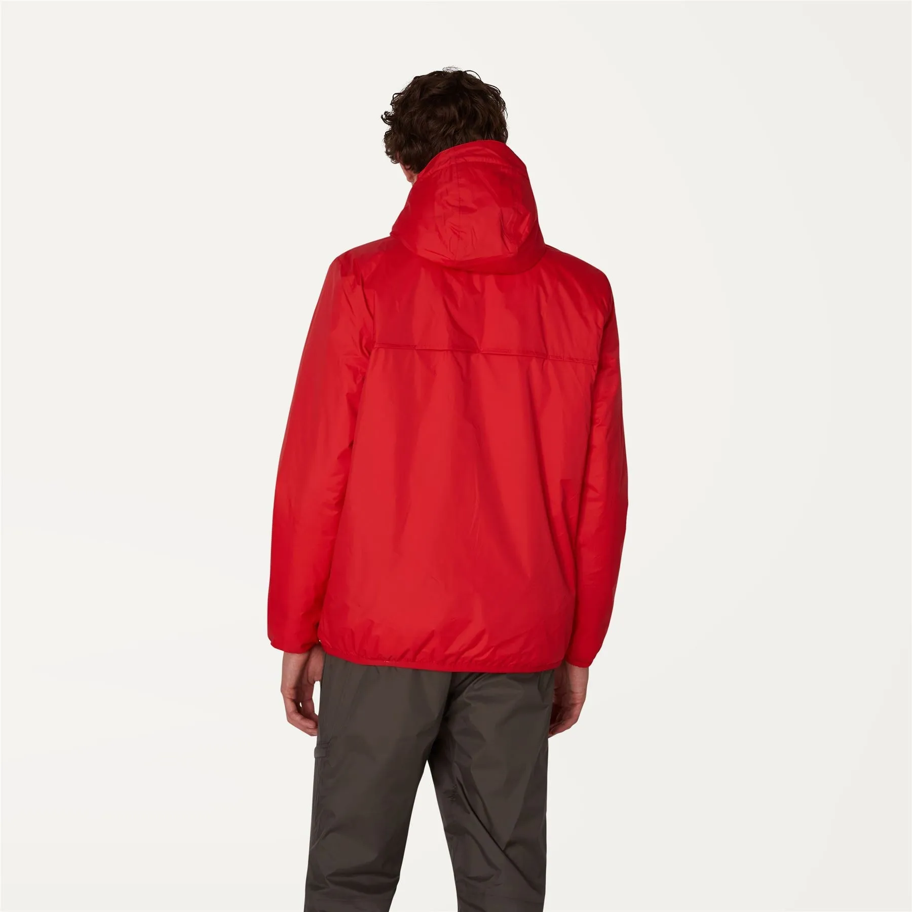 Claude Orsetto - Unisex Sherpa Lined Waterproof Full Zip Rain Jacket in Red