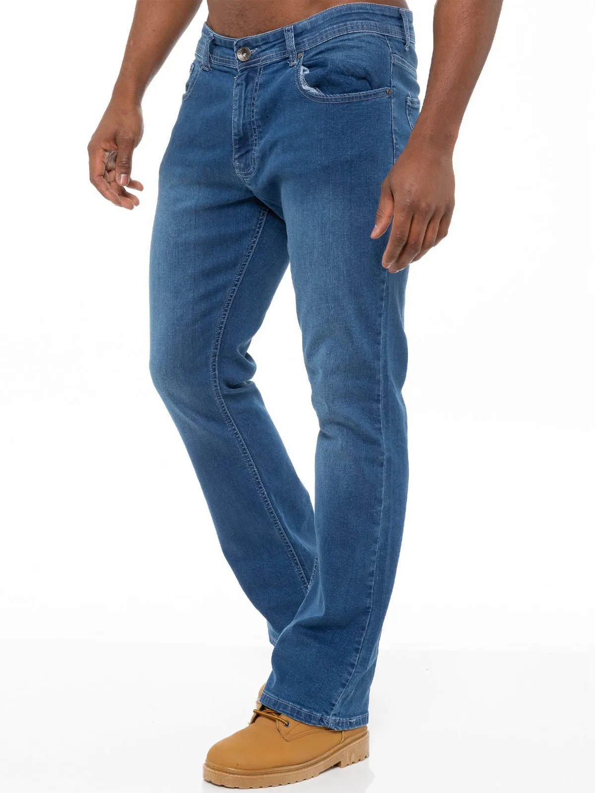 Designer Mens Bootcut Denim Jeans  | Enzo Designer Menswear