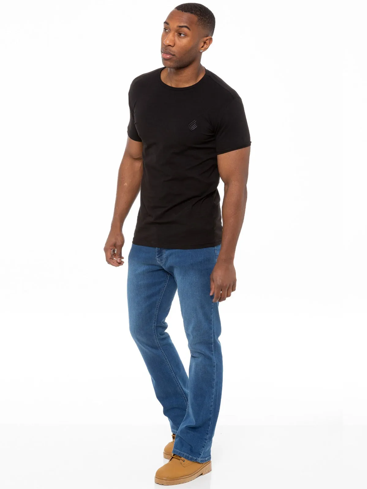 Designer Mens Bootcut Denim Jeans  | Enzo Designer Menswear