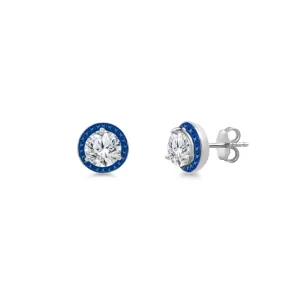 Diamond Studs with Gemstone Jackets