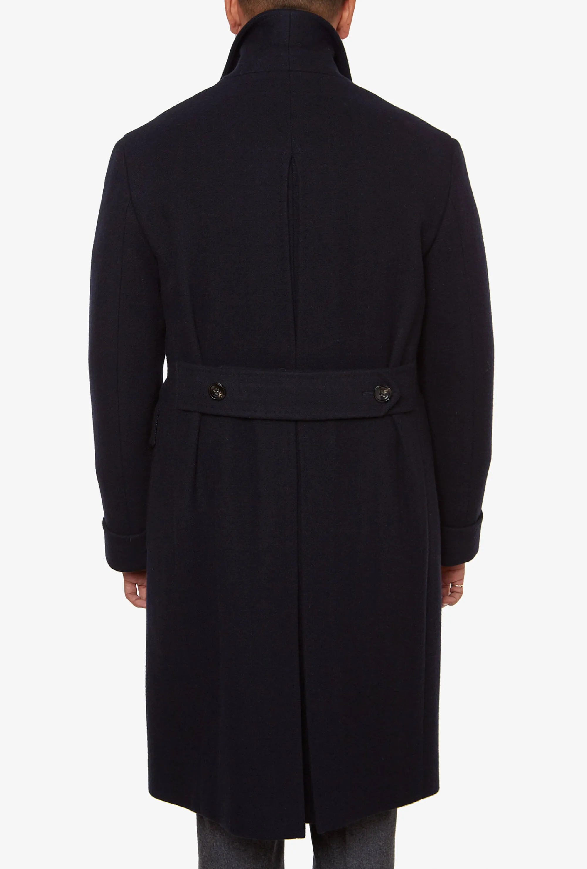 Double Breasted Martingala Coat Navy