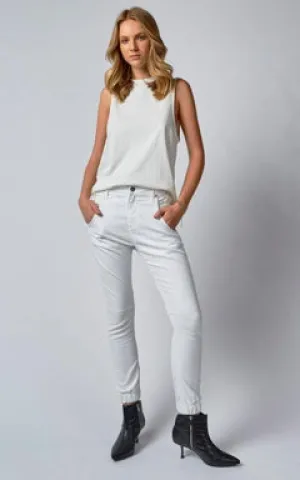 DRICOPER COATED CUFF JEANS IN WHITE