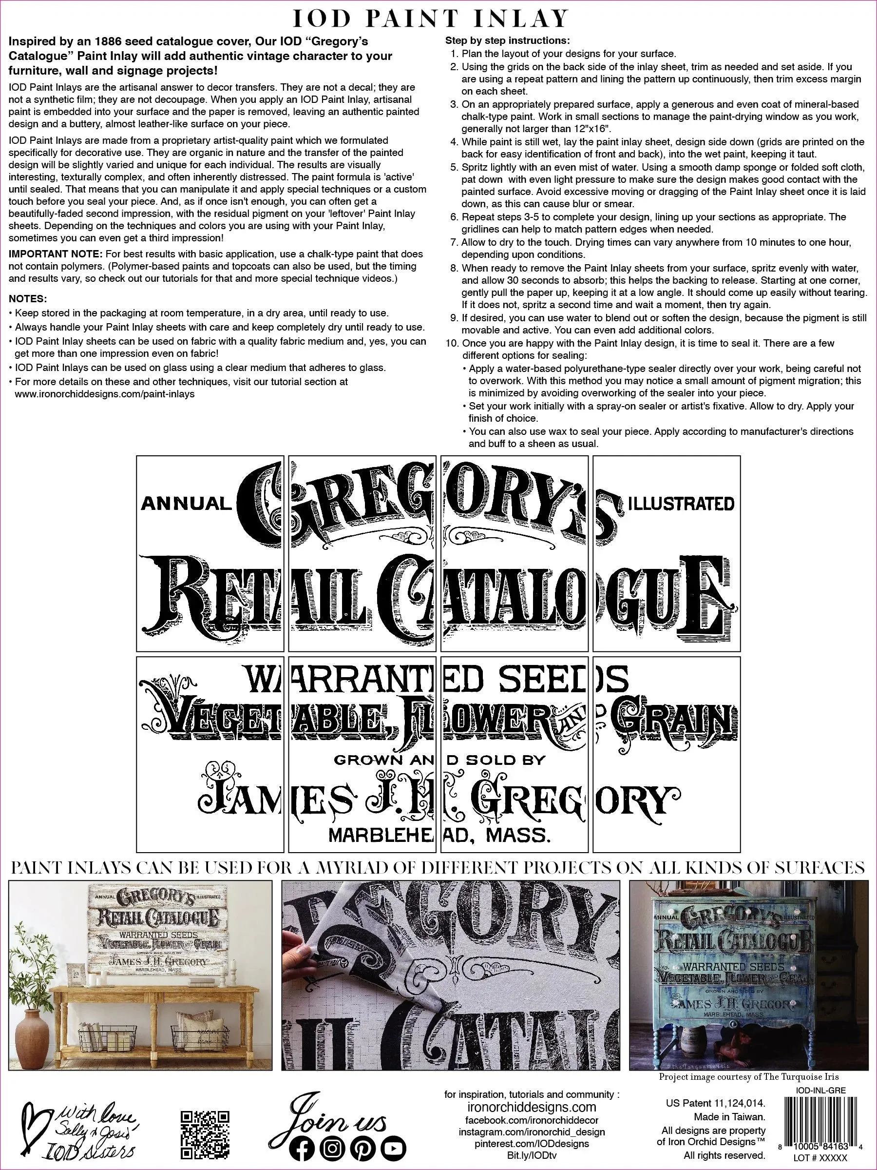 Gregory's Catalogue - IOD Paint Inlay™