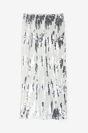 H&M Bead-embellished skirt, white