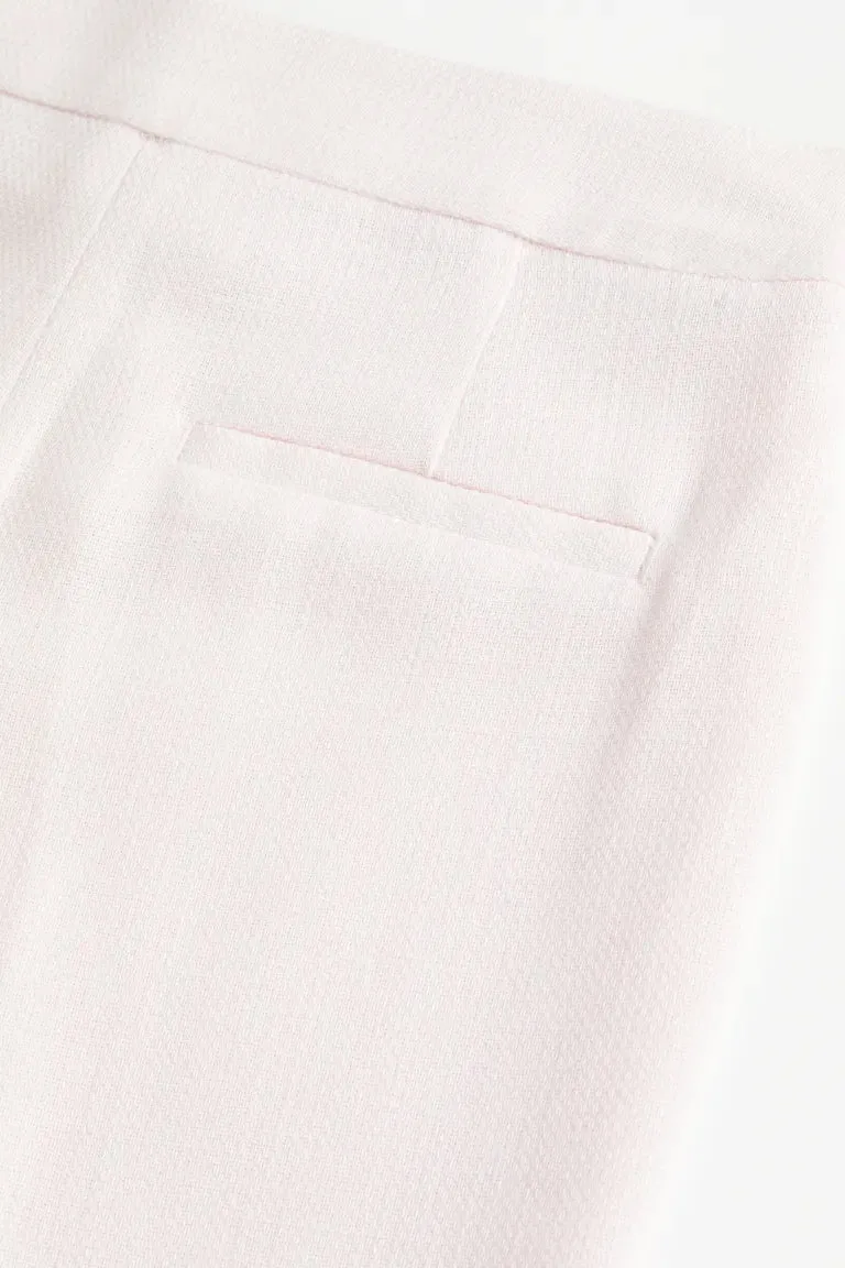 H&M flared trousers, light pink