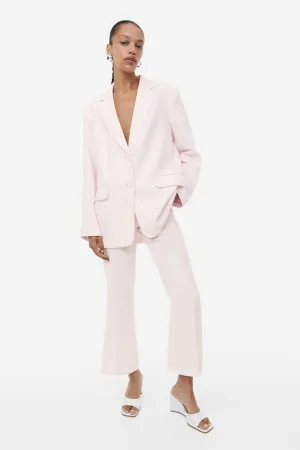 H&M flared trousers, light pink