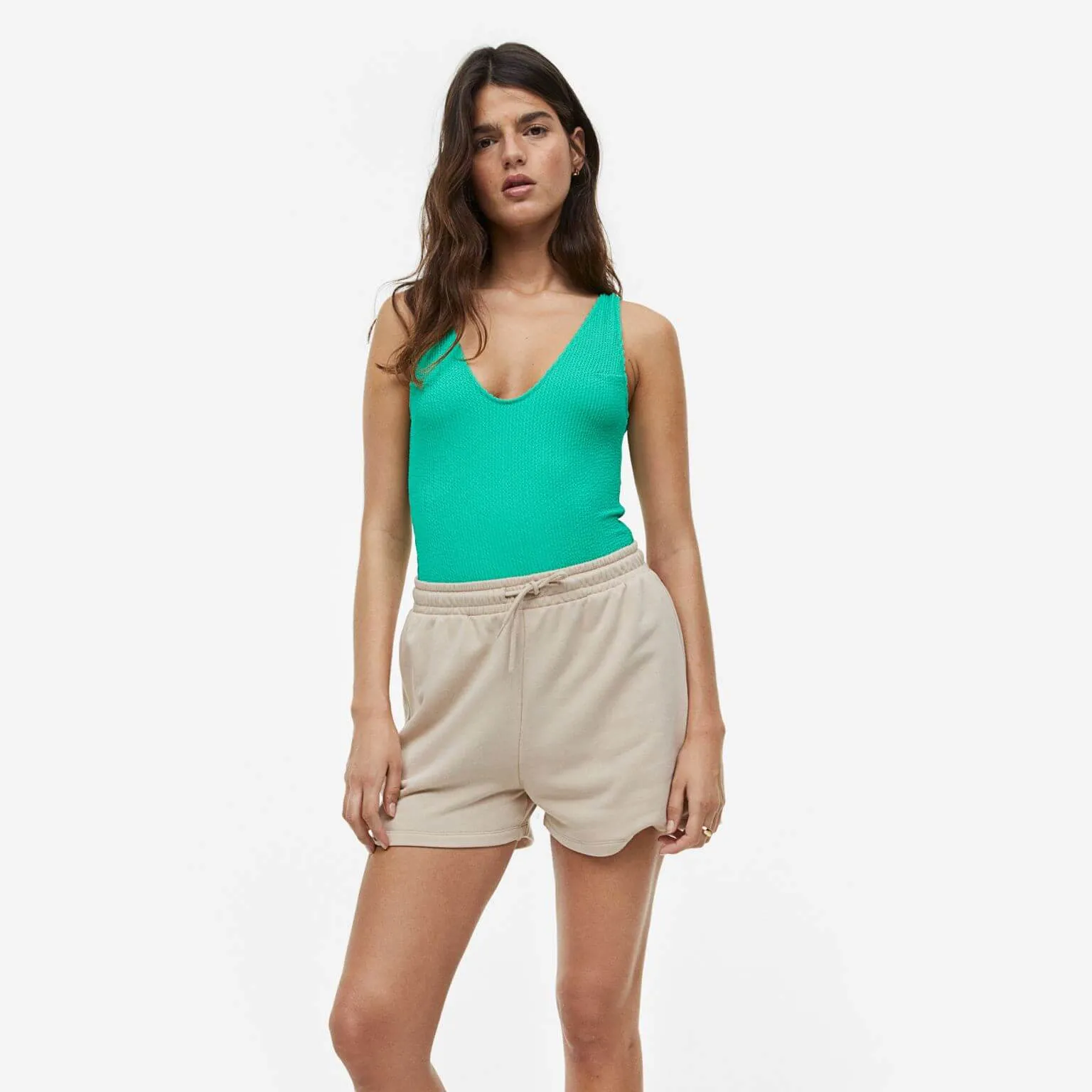 H&M High Leg swimsuit, green