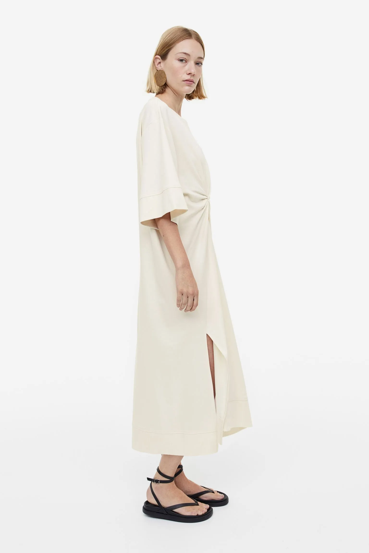 H&M Linen-blend dress, cream