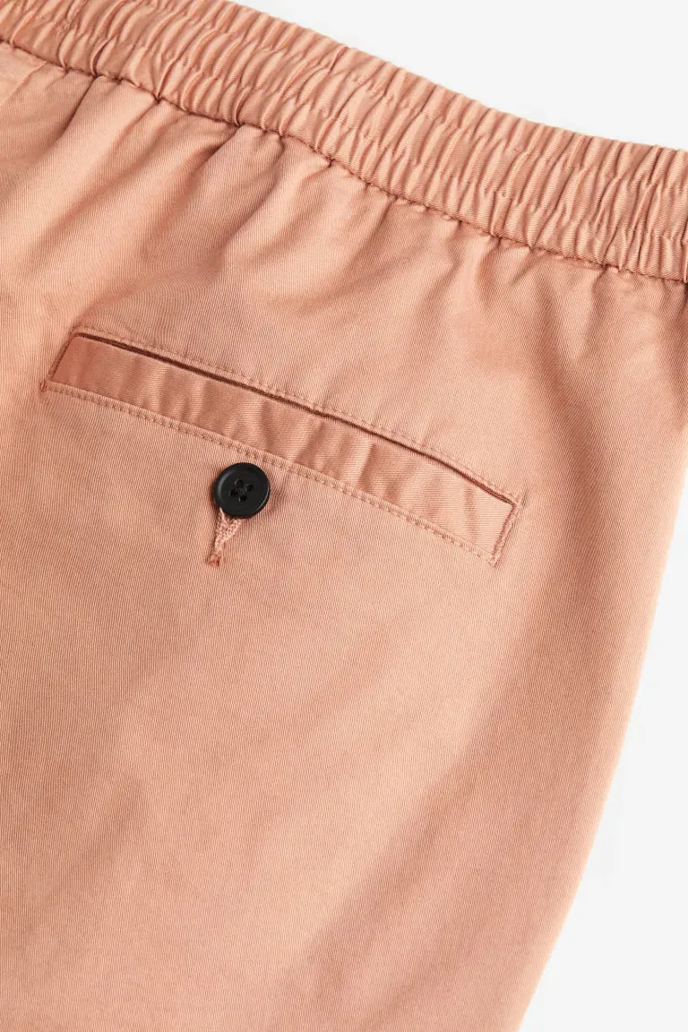 H&M Regular Fit Cotton Shorts, Salmon Pink