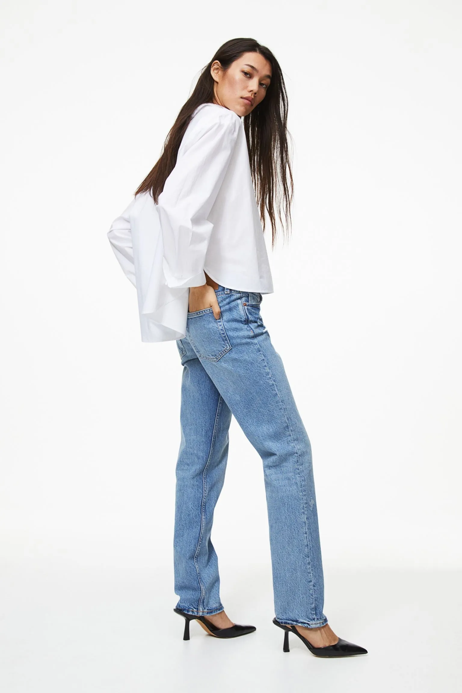 H&M Straight Low jeans, blue