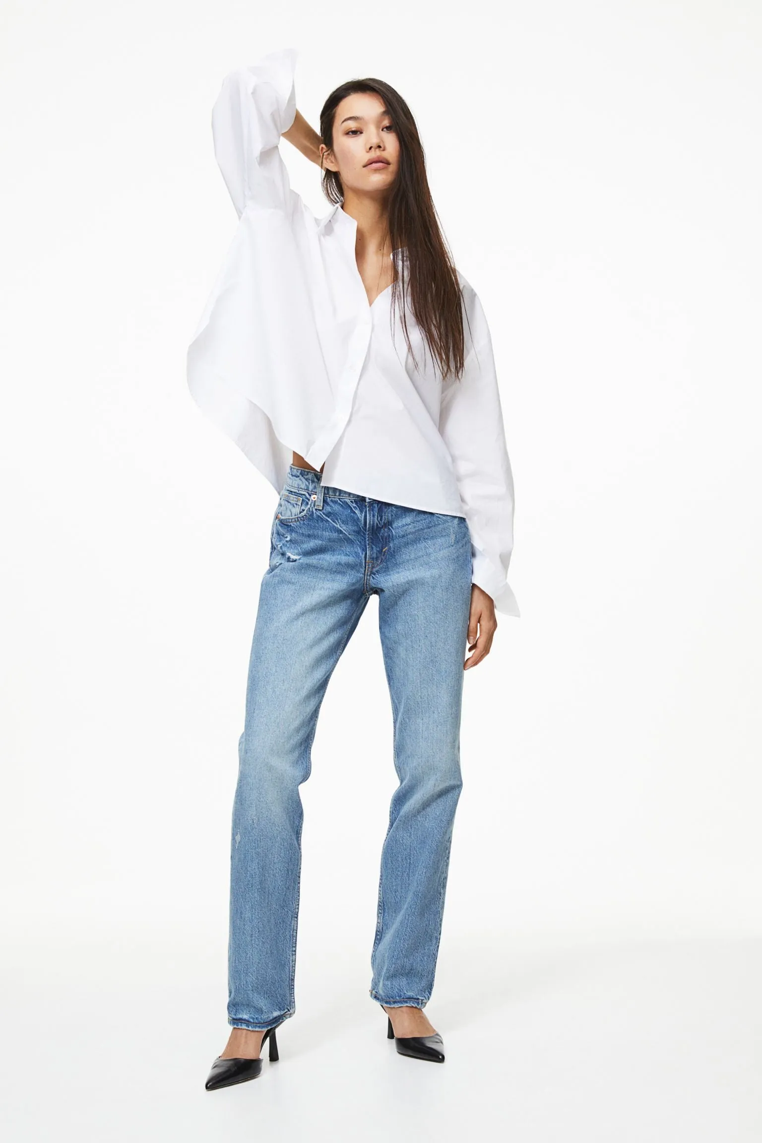 H&M Straight Low jeans, blue