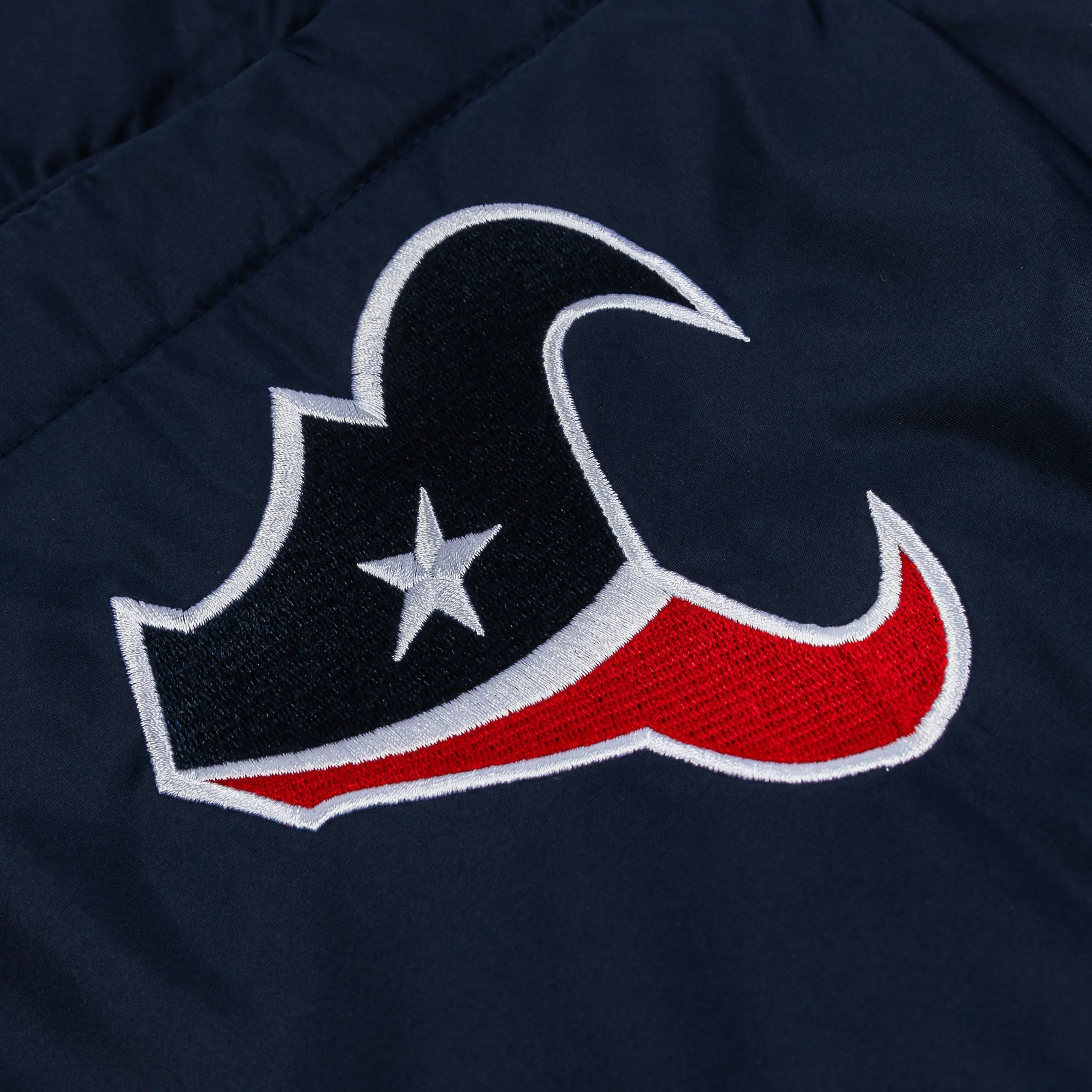 Houston Texans Reversible Letterman Mens Jacket (Blue/White)