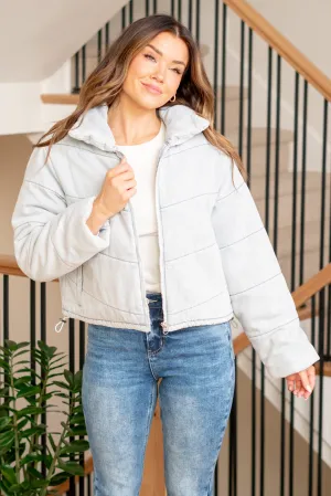 Jane Denim Puffer Jacket