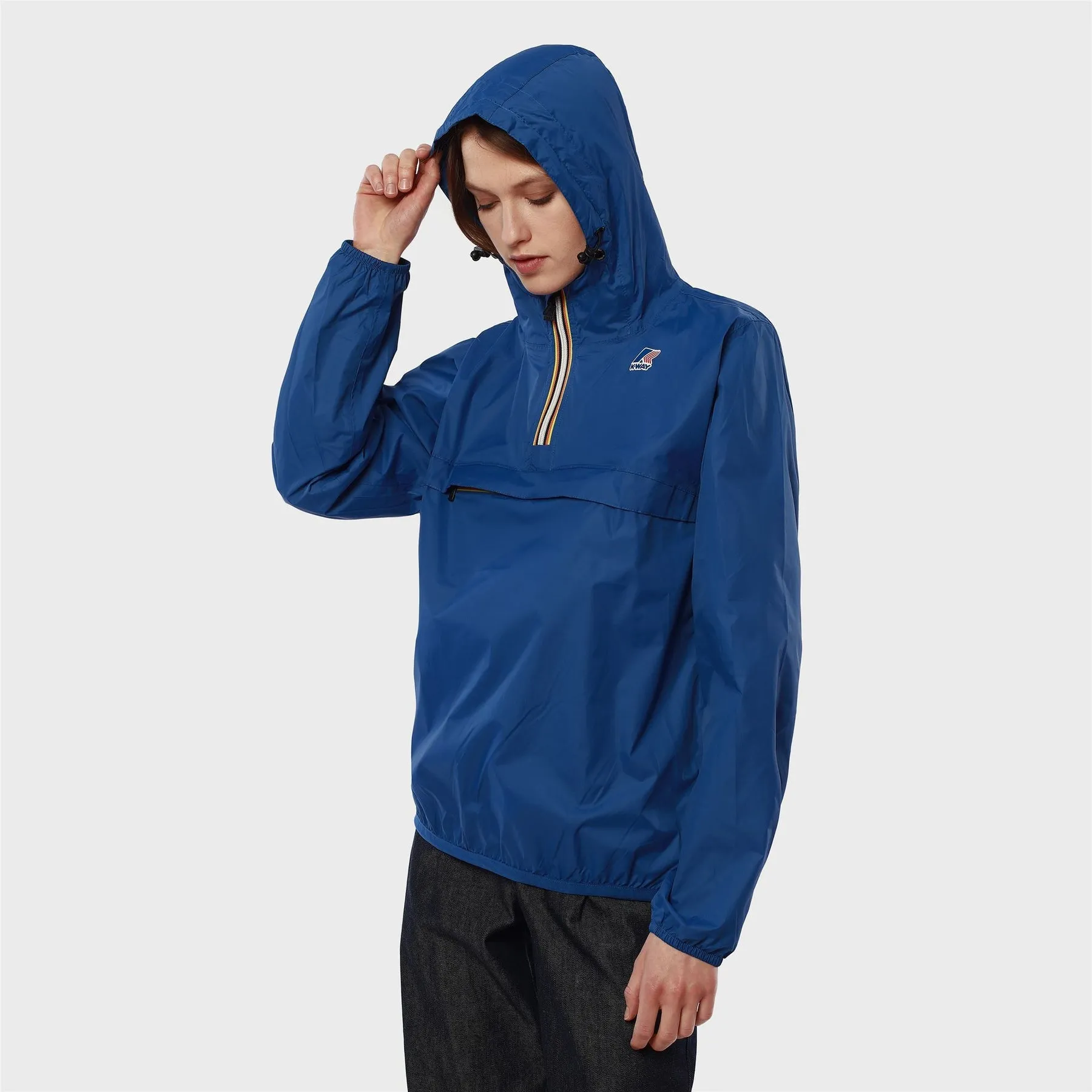 Leon - Packable Quarter Zip Rain Jacket in Blue Royal