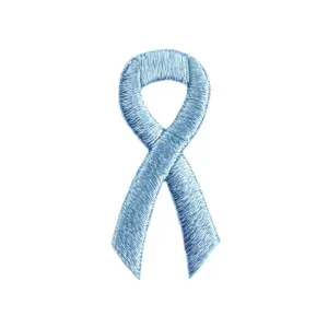 Light Blue Ribbon Embroidered Stick-ons - 25-pack