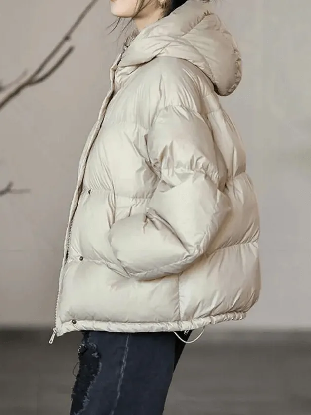 Lightweight Bodywarm Hooded White Duck Down Jacket - SF1619