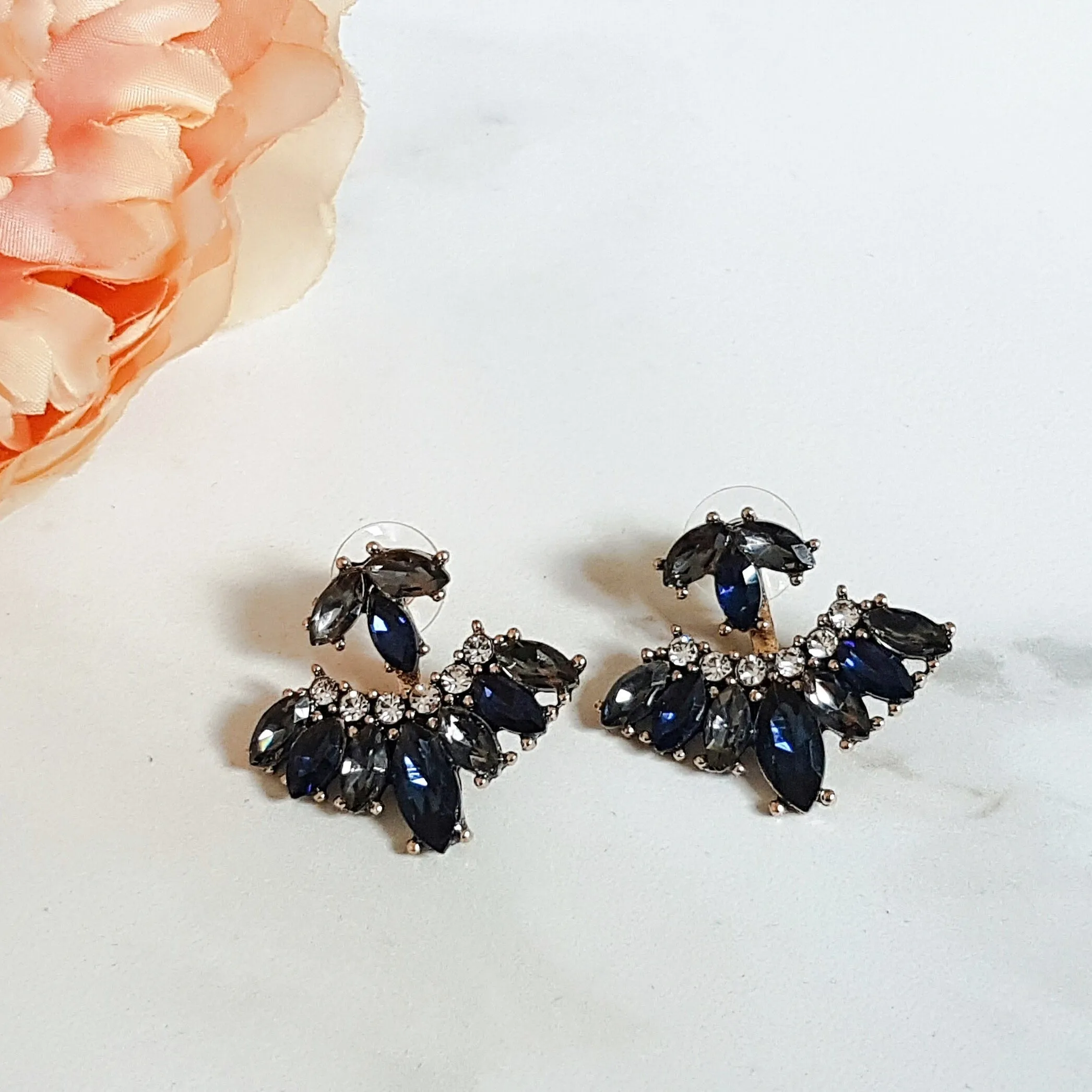 LUCIA Blue Ear Jacket Earrings