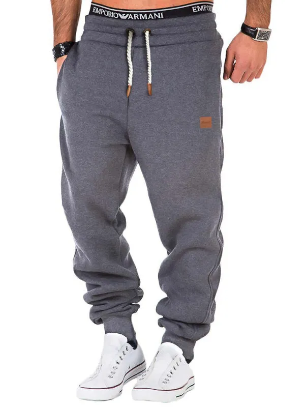 Men's elastic waist sports casual trousers and sweatpants