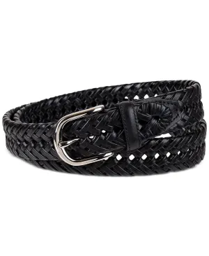 Men's Hand Laced Woven Belt Created for Macy's Club Room Black