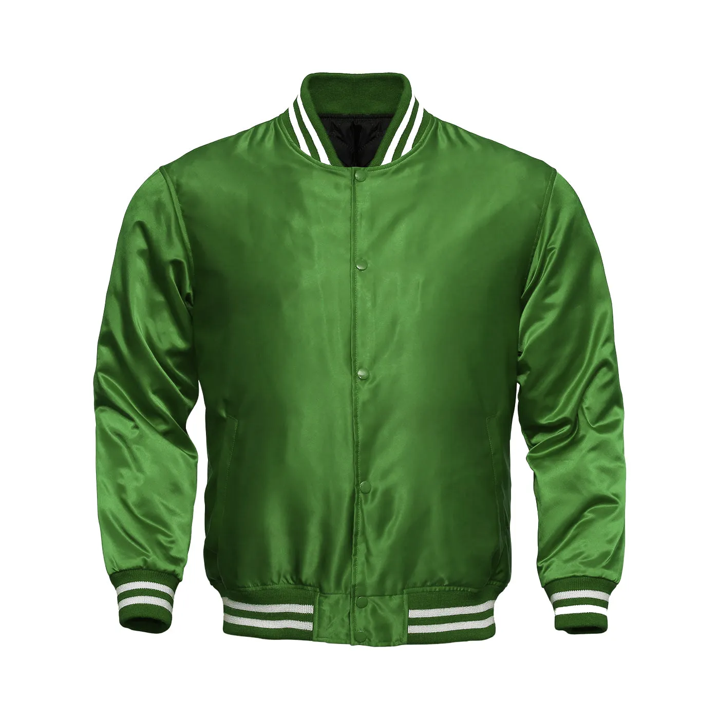 Mens Satin Jacket All Green