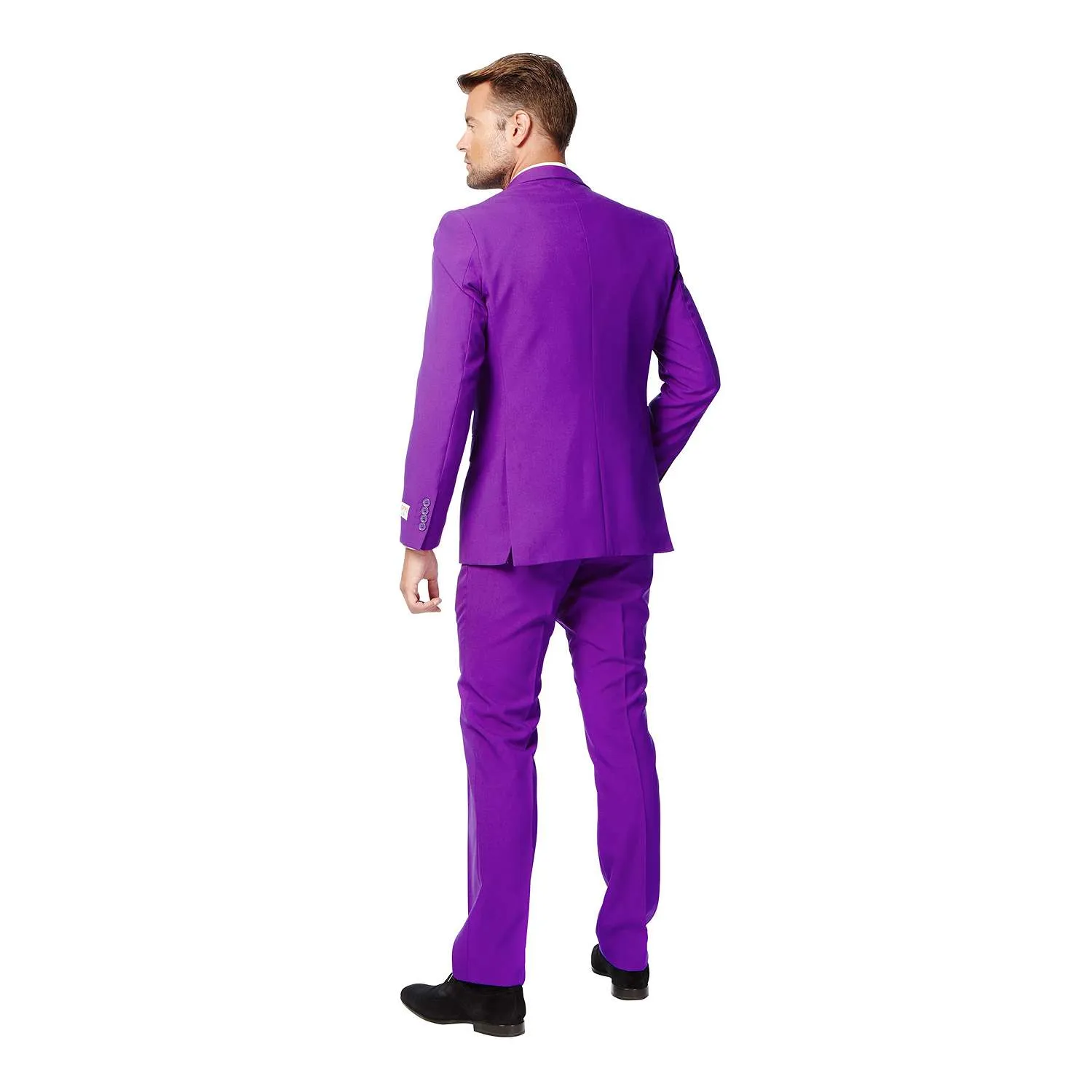 Men's Slim Fit OppoSuits Plain Suit and Tie, Purple