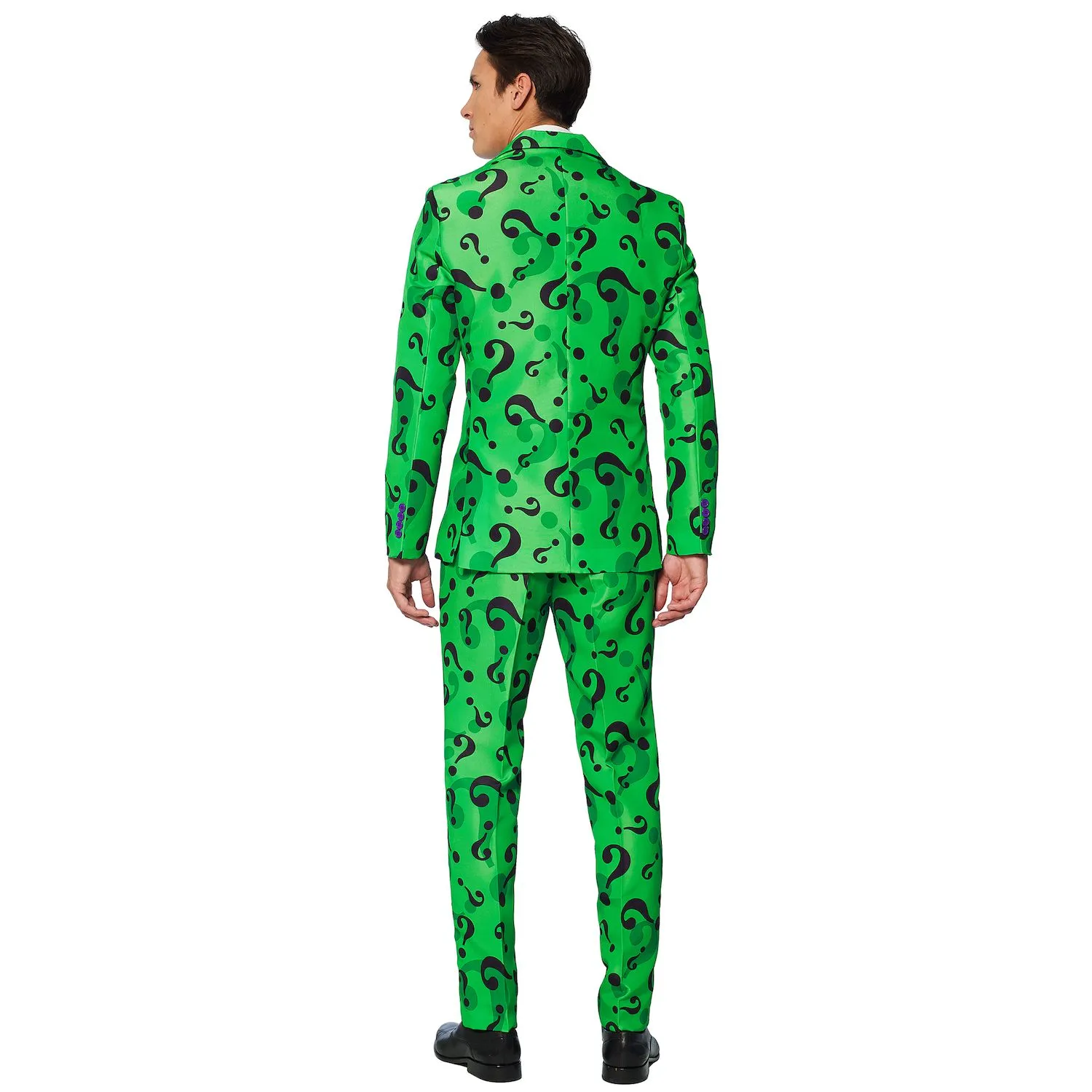 Men's slim fit suit with tie Suitmeister Batman The Ridder, green