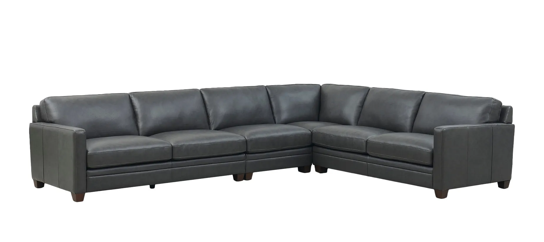 Naples Leather Sectional Collection, Quartz