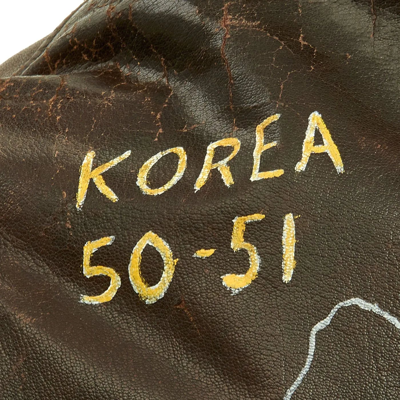 Original U.S. Korean War VMF-N-542 Bateyes Radio Operator Svoboda Painted G-1 Leather Flying Jacket