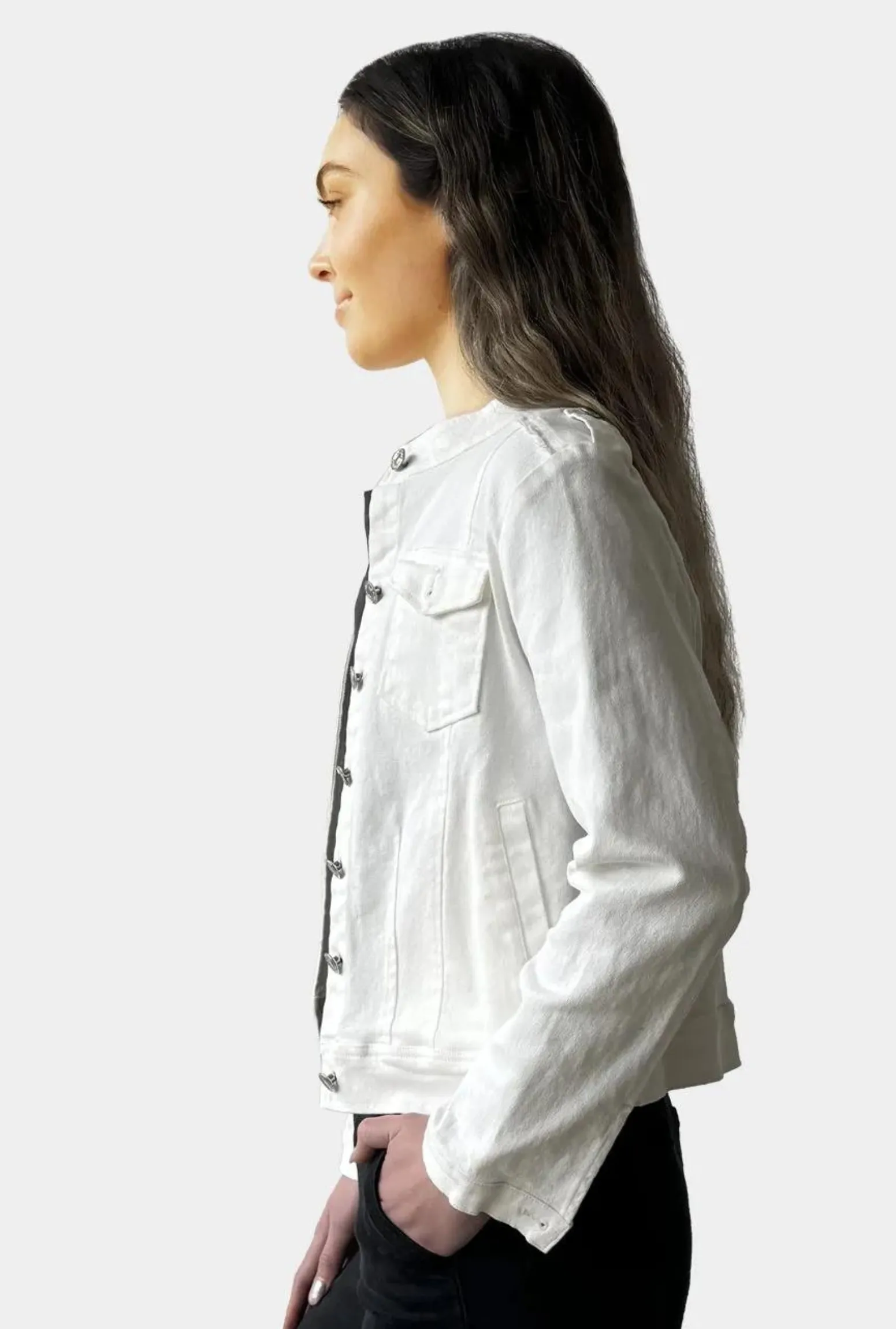 Parker Denim Jacket - White