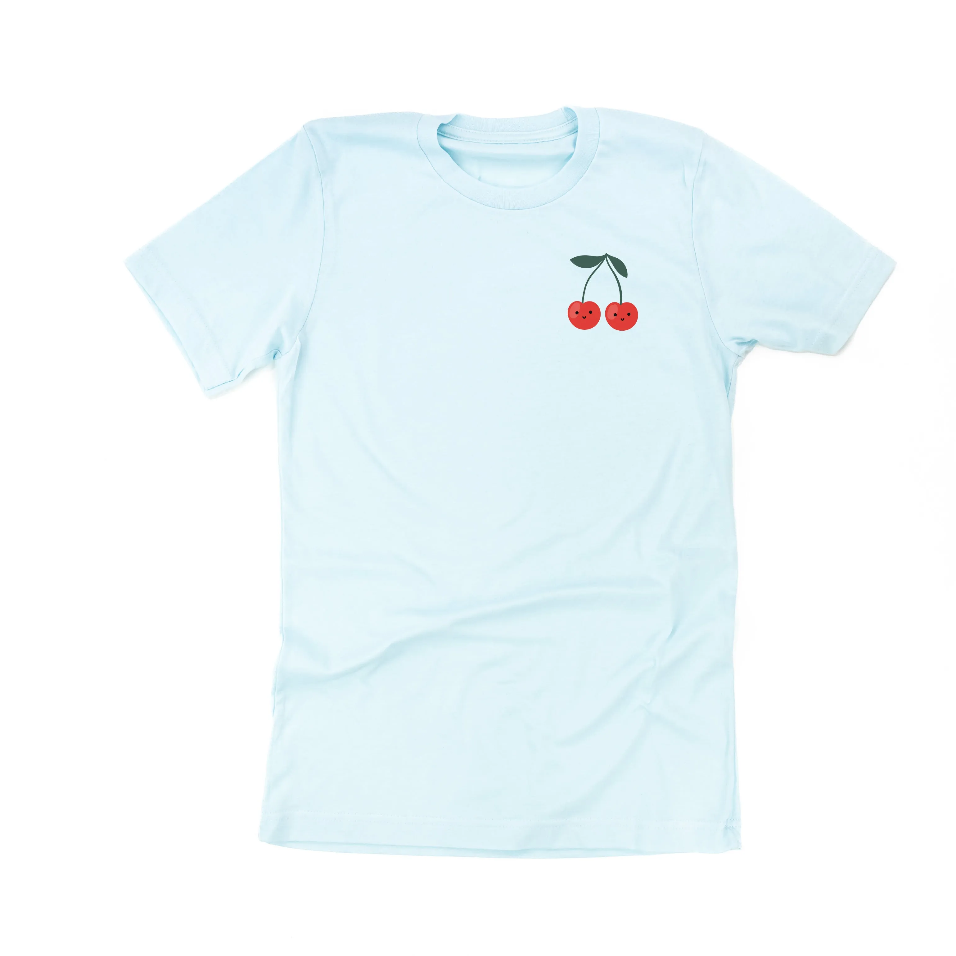 Pocket Fruit (Front) w/ Group of Smiley Fruit (Back) - Unisex Tee