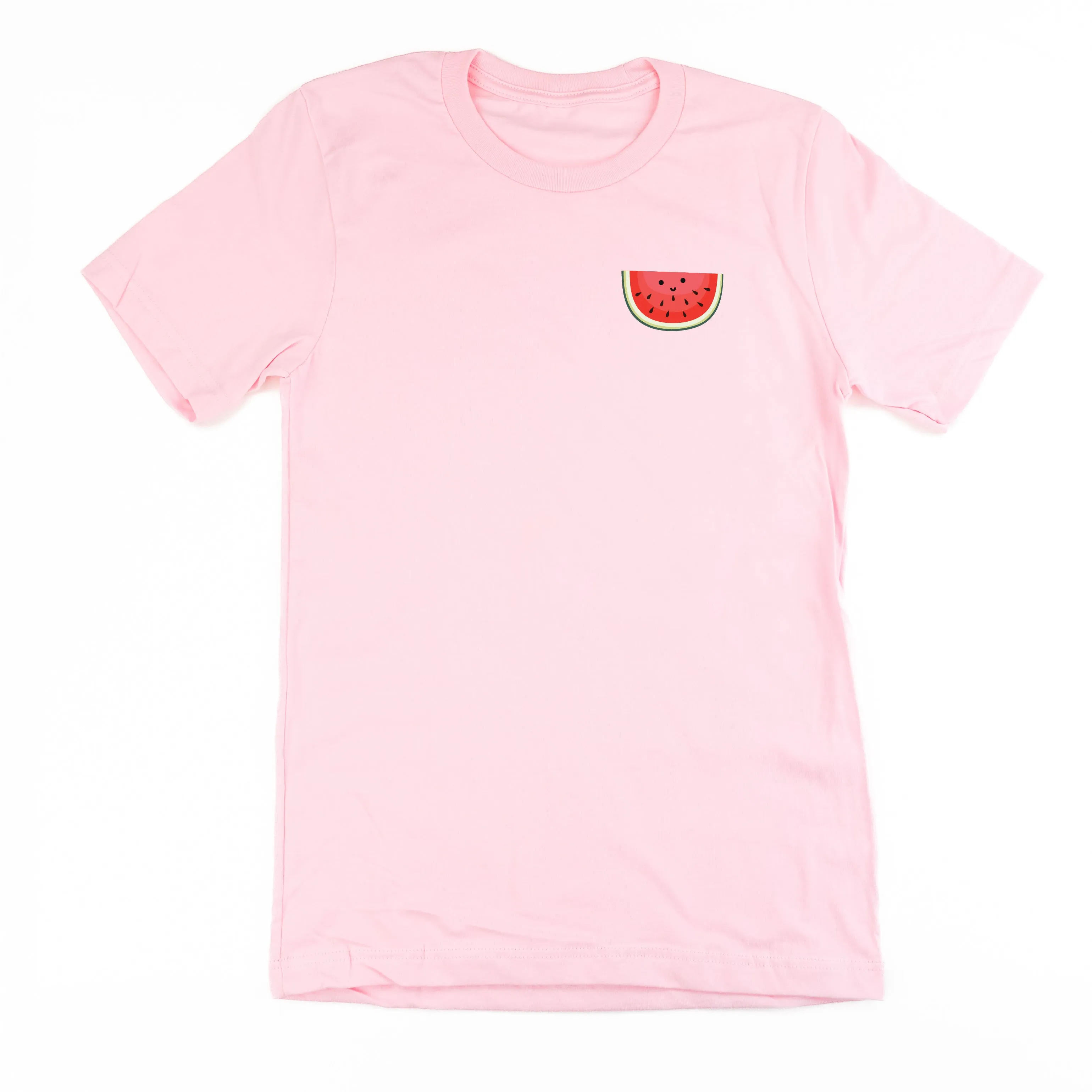 Pocket Fruit (Front) w/ Group of Smiley Fruit (Back) - Unisex Tee