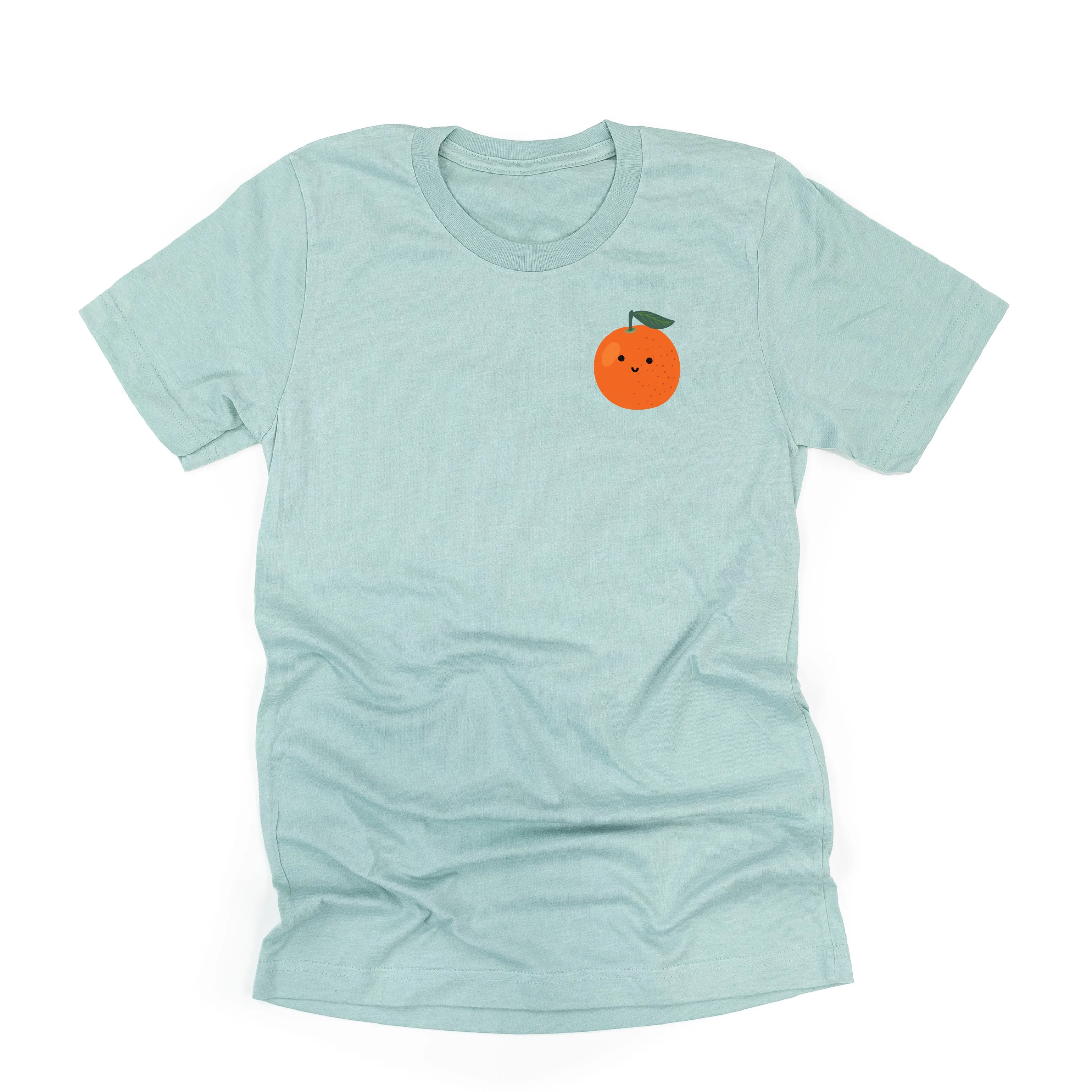 Pocket Fruit (Front) w/ Group of Smiley Fruit (Back) - Unisex Tee