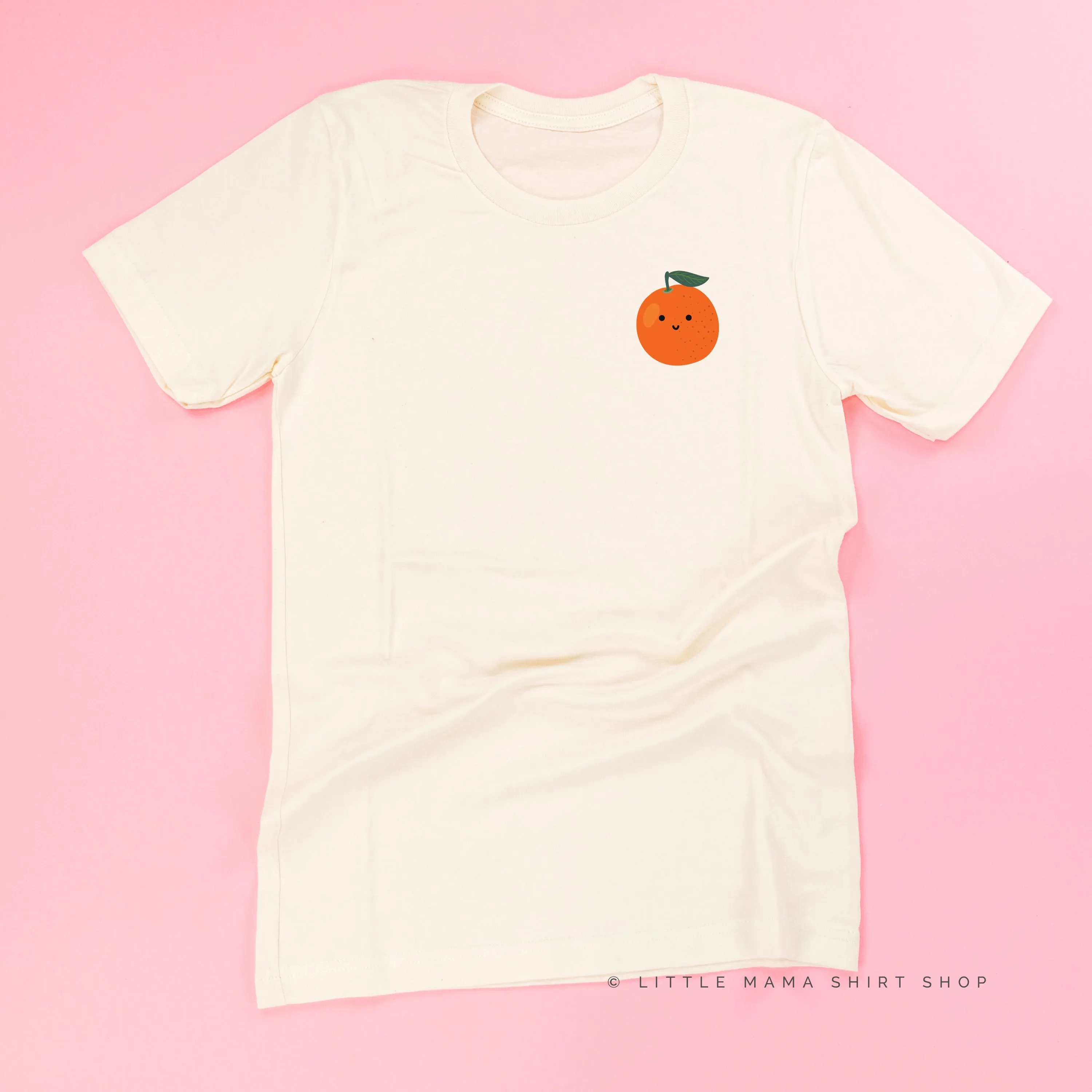 Pocket Fruit (Front) w/ Group of Smiley Fruit (Back) - Unisex Tee