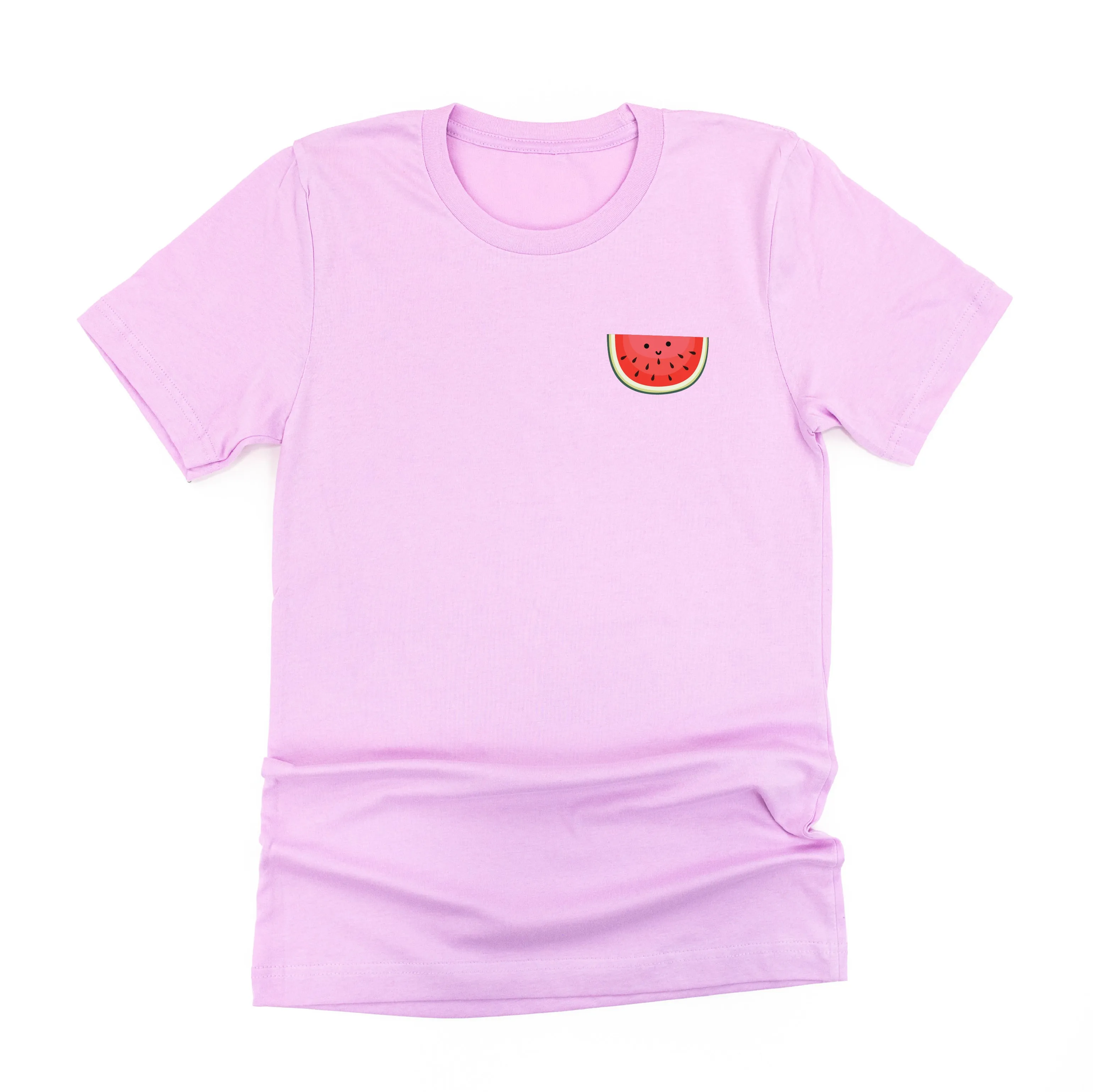 Pocket Fruit (Front) w/ Group of Smiley Fruit (Back) - Unisex Tee