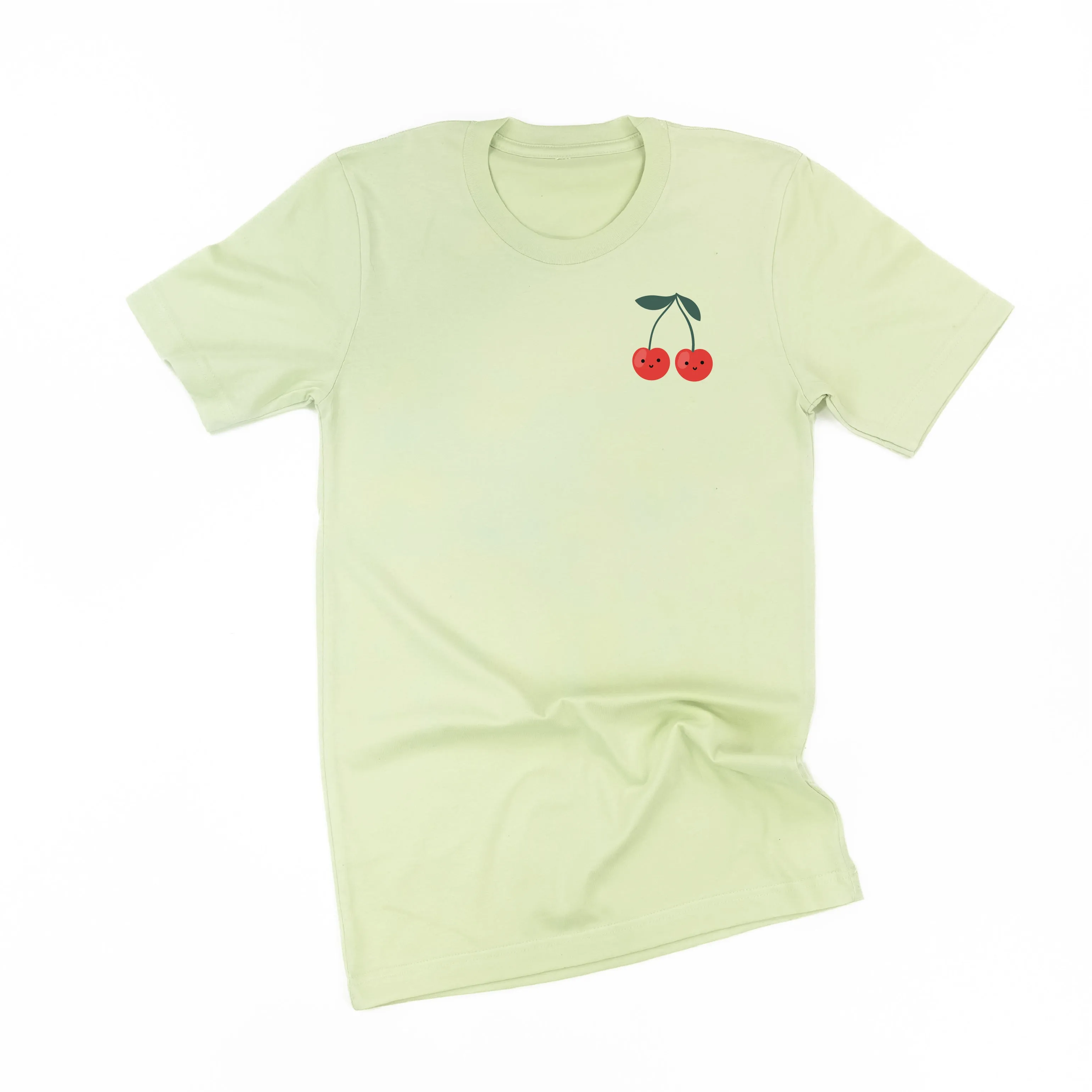 Pocket Fruit (Front) w/ Group of Smiley Fruit (Back) - Unisex Tee