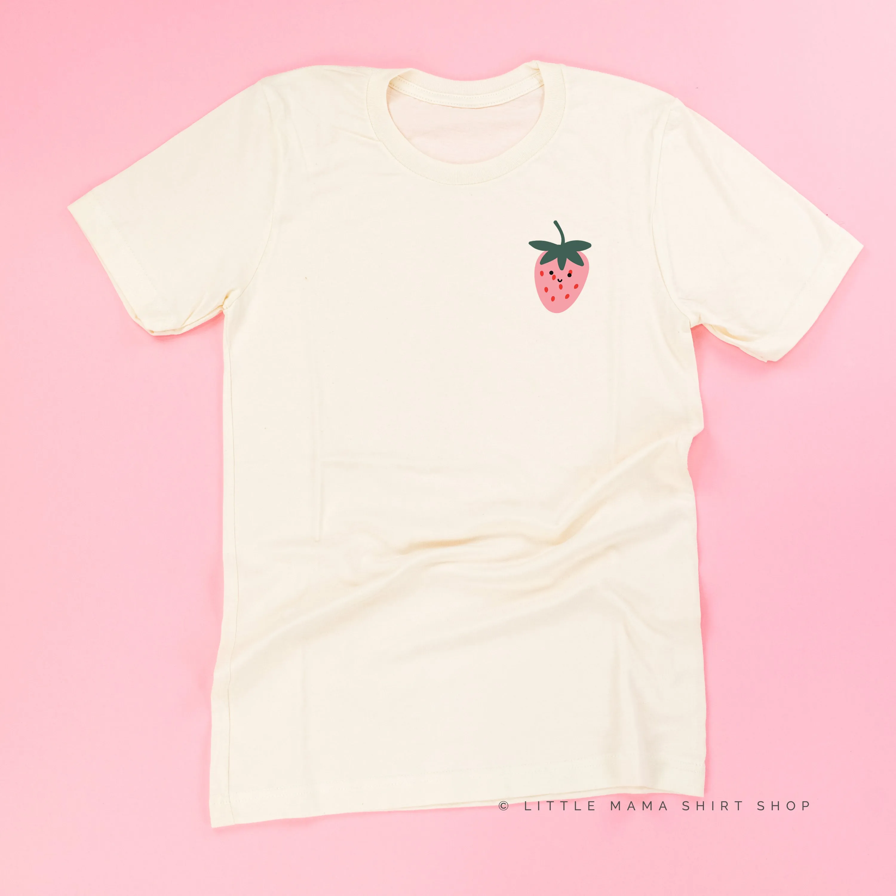 Pocket Fruit (Front) w/ Group of Smiley Fruit (Back) - Unisex Tee