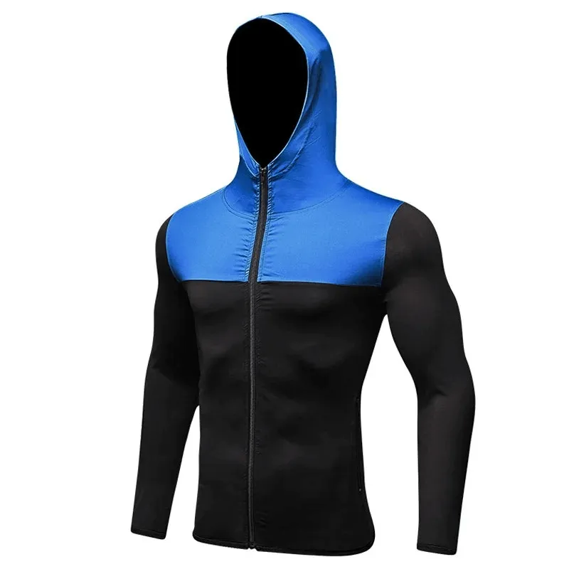 Quick Dry Elastic Men's Hooded Training Jacket - SF1870