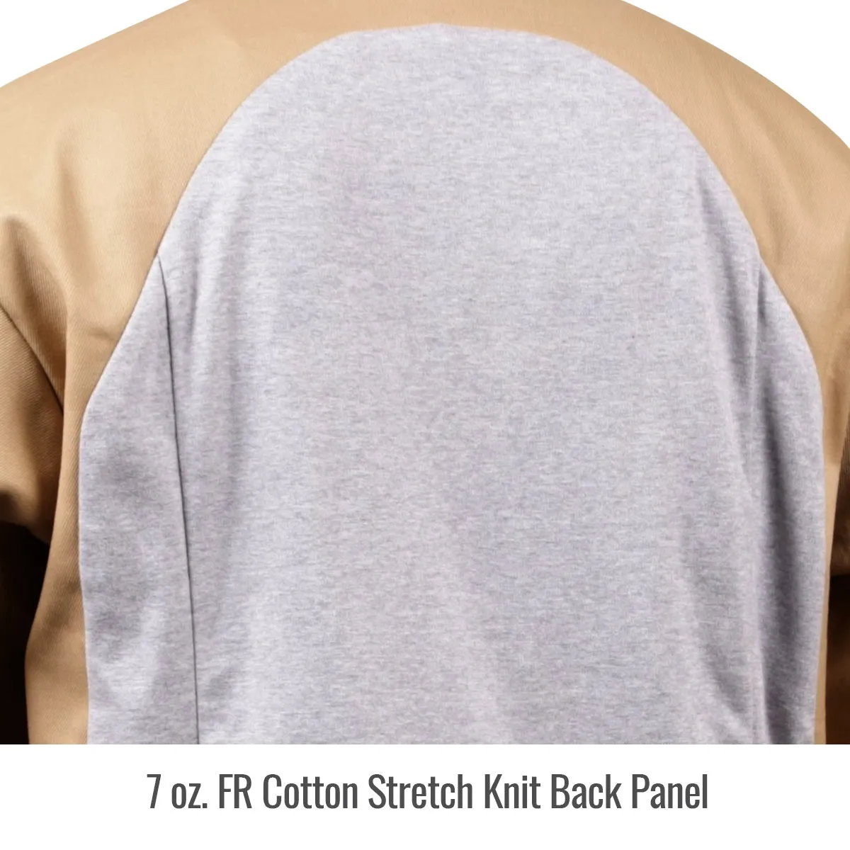 Revco Black Stallion Tan/Gray Stretch-Back FR Cotton Welding Jacket (JF1625-TG)