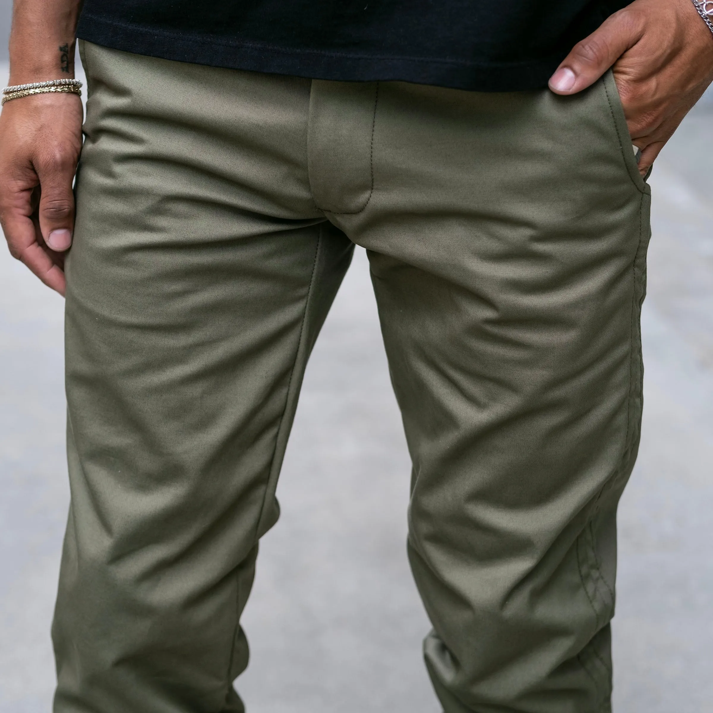 Rivet Chino Olive Flight Mercerized Twill